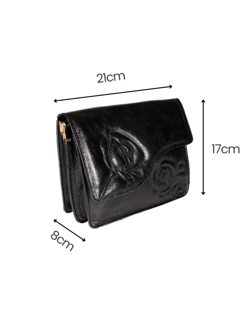 Wymiary torebki skórzanej - szerokość, wysokość, głębokość